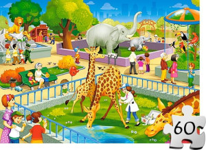 Puzzle CASTORLAND dla dzieci 60 el - Wizyta w ZOO