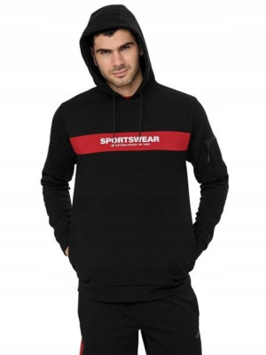 Bluza męska 4F z kapturem  H4L22-BLM015 czarna