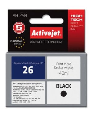 Tusz Activejet AH-26N (zamiennik HP 26 C51626A  Supreme  40 ml  czarny)