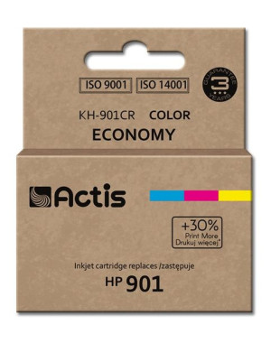 Tusz ACTIS KH-901CR (zamiennik HP 901 CC656AE  Standard  18 ml  kolor)