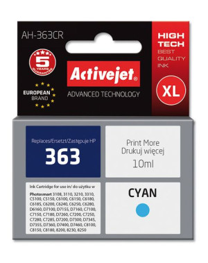Tusz Activejet AH-363CR (zamiennik HP 363 C8771EE  Premium  10 ml  niebiesk