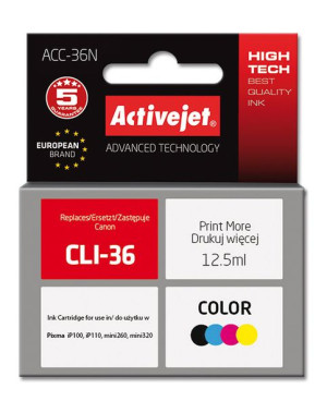 Tusz Activejet ACC-36N (zamiennik Canon CLI-36  Supreme  12,5 ml  kolor)