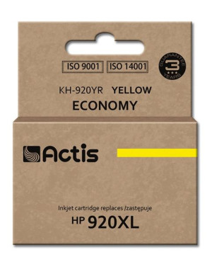 Tusz ACTIS KH-920YR (zamiennik HP 920XL CD974AE  Standard  12 ml  żółty)