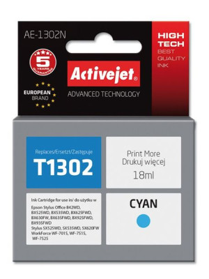 Tusz Activejet AE-1302N (zamiennik Epson T1302  Supreme  18 ml  niebieski)