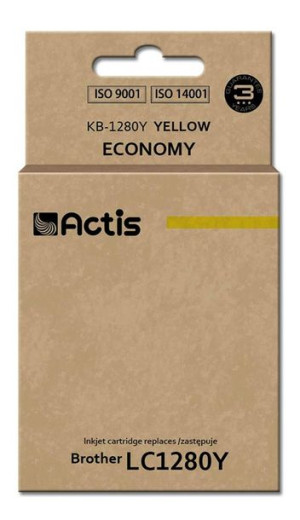 Tusz ACTIS KB-1280Y (zamiennik Brother LC1280Y  Standard  19 ml  żółty)