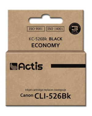Tusz ACTIS KC-526Bk (zamiennik Canon CLI-526BK  Standard  10 ml  czarny)
