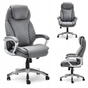 Designerski Fotel Do Pracowni Z Podłokietnikami Hampton Szary