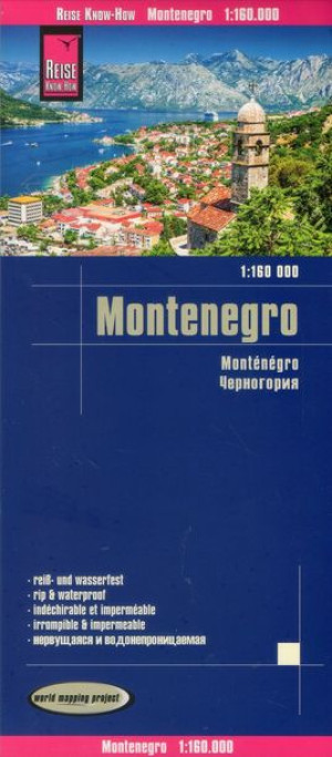 Czarnogóra Mapa 1:160 000 Wodoodporna Rkh