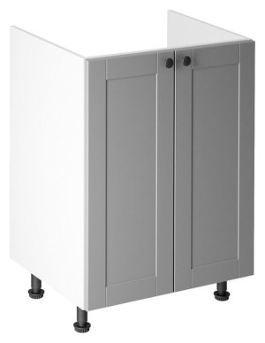 Szafka dolna zlewozmywakowa 60 LINEA D60Z Biały + Grey