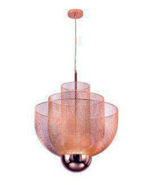 Lampa wisząca MESH MD-7026 - 600 zwis LED 27W 3000K miedziany