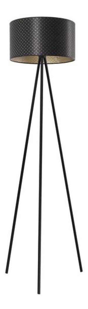 Lampa Podłogowa Ares B Do Salonu Czarna Złota Glamour