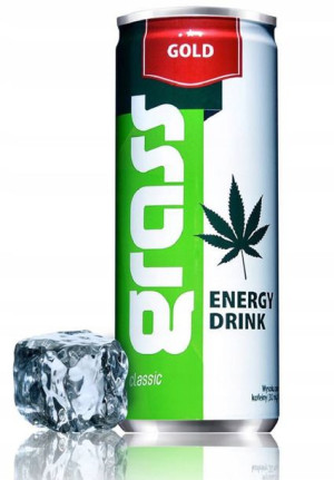 Napój Energy Drink Gold Grass z ekstraktem konopi