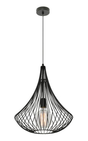 Lampa Wisząca Tosya A Loft Czarny Druciak Salon