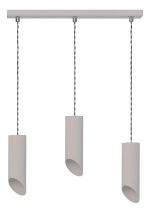 Lampa Wisząca Skos 3L Popiel Nowoczesna Nad Stól