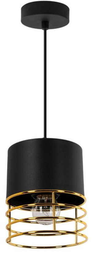 Lampa Wisząca Pelles 1 Czarna Loft Salon Zwis