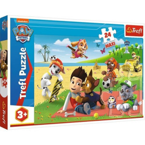 Trefl - Puzzle Maxi 24 El - Zabawa Na Kocu - Psi Patrol - 14346
