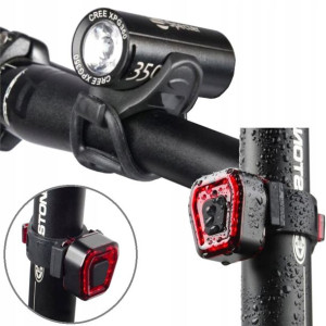 Zestaw Lampka Rowerowa Na Rower Led Przód Tył Usb