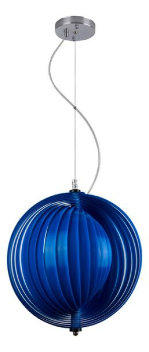 Lampa Wisząca Metis Niebieska Kula Metal Loft