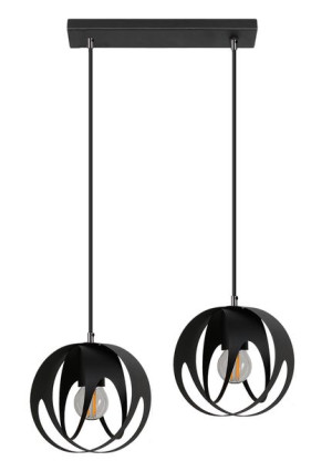 Lampa Wisząca Molly 2L Jadalnia Metal Kula Salon