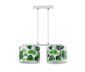 Lampa Wisząca Monstera 2 Liście Zielone Klasyczny