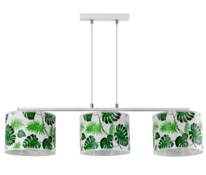 Lampa Wisząca Monstera 3 Zielony W Liście Do Pokoju