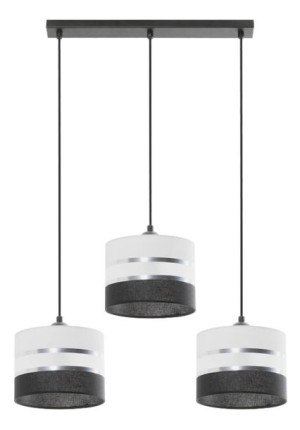 Lampa Wisząca Nemia 3L Srebrna Glamour Jadalnia