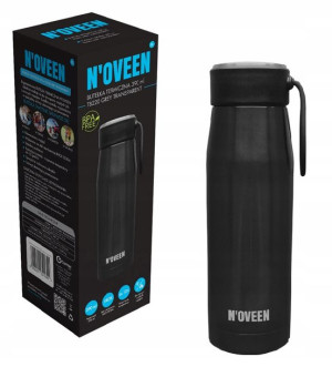 Butelka Termiczna Tb220 Grey Czarna 390 Ml Noveen