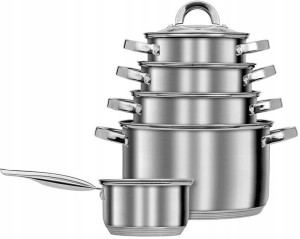 Zestaw Garnków Mpm Smile Mgk-10 10cz Inox Indukcja