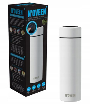 Butelka Termos Tb2311 Biała 480ml Noveen Termometr