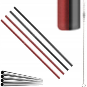 Słomki metalowe rurki stalowe LAMART LT-7054 4 szt