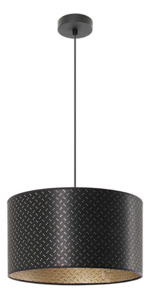 Lampa Wisząca Ares 1 Żyrandol Czarny Złoty Do Sypialni