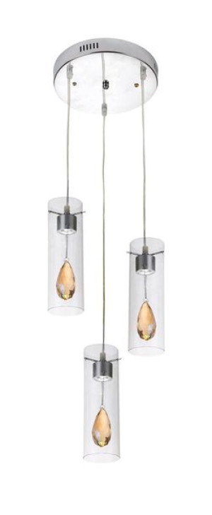 Lampa Wisząca Deva 3P Loft Krysztalki