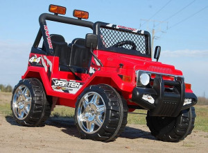 Auto Na Akumulator Jeep Raptor 2-osobowy EVA Czerwony