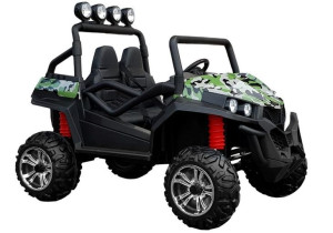 Auto na Akumulator Grand Buggy 2-osobowy Amortyzatory, do 50Kg Zielony Laki