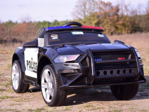 Auto Policja Mustang, Dźwięki, Miękkie Koła Eva, Miękkie Siedzenie/bbh0007