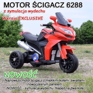Duży Motor Ścigacz Z Symulacją Wydechu, Miękkie Koła Strong 2 Exclusive/62