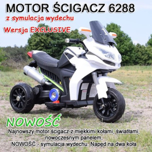 Duży Motor Ścigacz Z Symulacją Wydechu, Miękkie Koła Strong 2 Exclusive/62