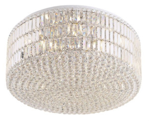Kryształowa LAMPA sufitowa PUCCINI C0129 Maxlight okrągła OPRAWA plafon gla