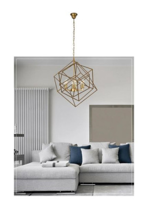 LAMPA wisząca ANDORA P0328 Maxlight geometryczna OPRAWA metalowy ZWIS świec