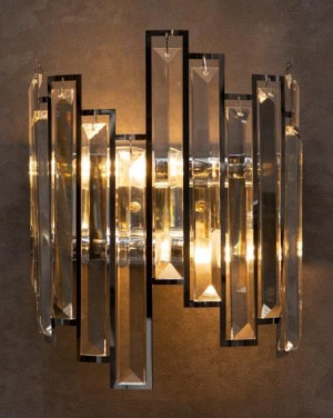 Kinkiet LAMPA ścienna NEMO W0247 Maxlight dekoracyjna OPRAWA szklana glamou