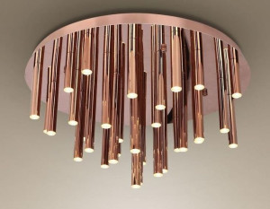 Miedziana LAMPA sufitowa ORGANIC C0093D Maxlight okrągła OPRAWA metalowa LE