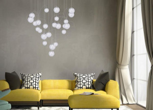 LAMPA wisząca ZOE P0386 Maxlight szklana OPRAWA kule LED 36W 3000K zwis prz