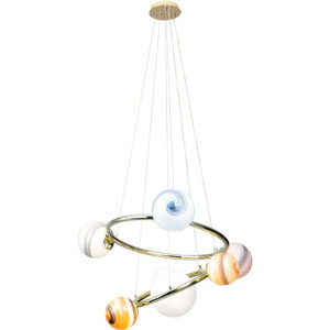 Dekoracyjna LAMPA wisząca COSMOS P0379 Maxlight metalowa OPRAWA szklane kul