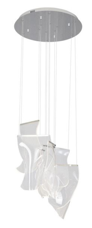 Dekoracyjny żyrandol SILK wisząca lampa ledowa 15W 3000K chrom