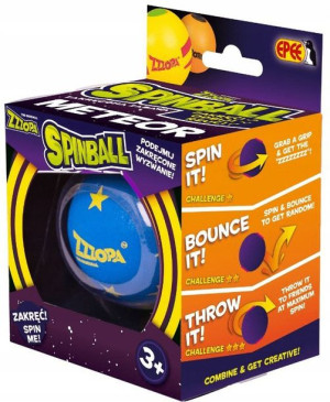 Spinball - Zakręcona zabawa, niebieska z żółtym