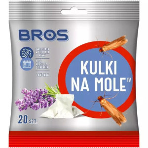 Bros Kulki Środek Preparat Na Mole Larwy Jaja Odzieżowe Ubraniowe