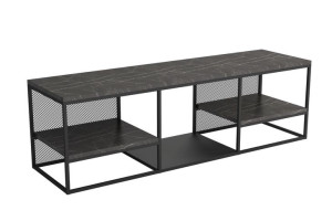 Stolik RTV EVOS Szerokość 180 cm Styl LOFT Industrial  Blat Marmur Ciemny C