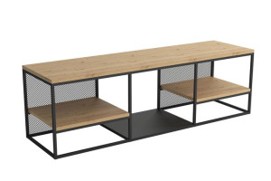 Stolik RTV EVOS Szerokość 180 cm Styl LOFT Industrial  Blat Dąb Artisan