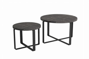 Stolik Kawowy CODO 2 w 1 Styl LOFT Industrialny Do Salonu Nowoczesny Okrągł