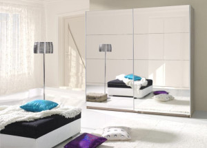 Szafa Przesuwna TWISTER 1 Szerokość 225 cm Front Lustro Dąb Sonoma